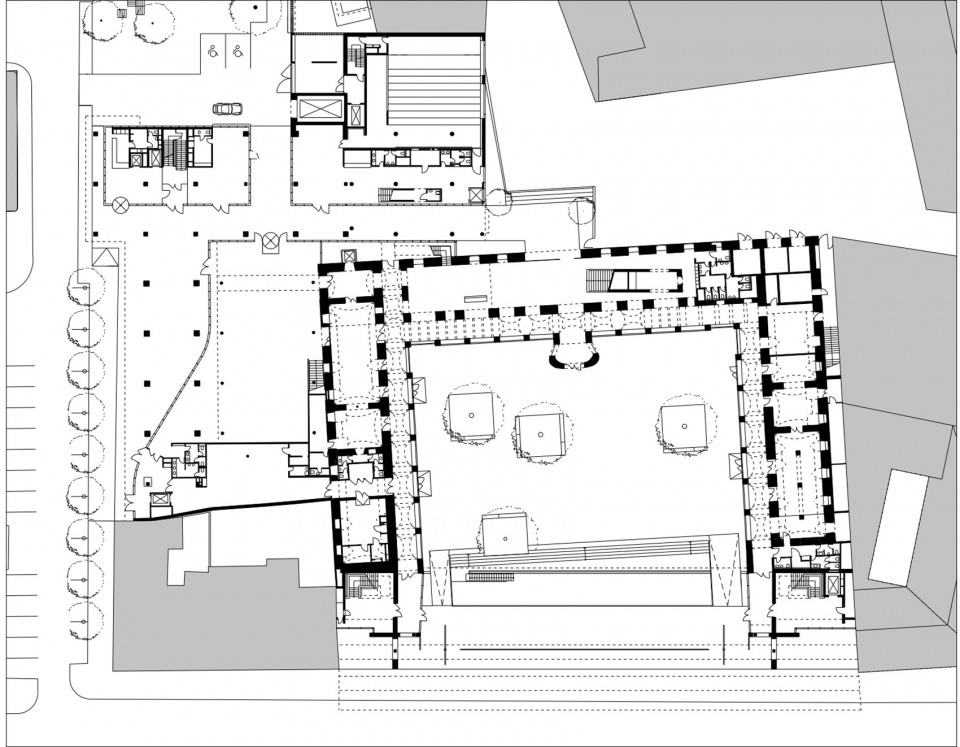 reconstruction and completion of the slovak national gallery by architekti b k p s