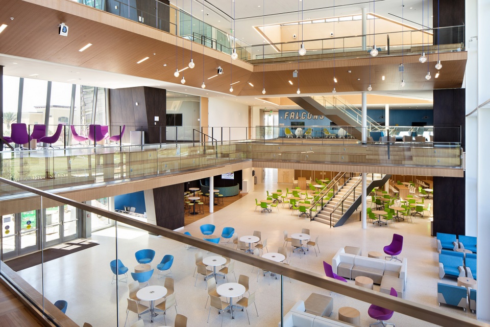 the l gale lemerand student center by ikon 5 architects