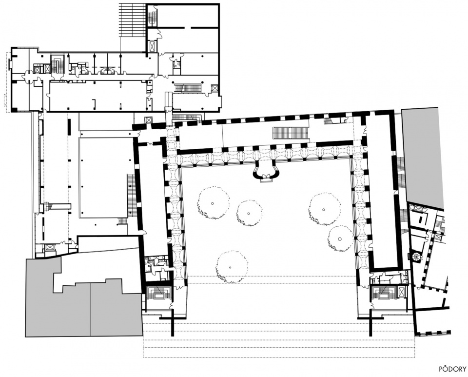 reconstruction and completion of the slovak national gallery by architekti b k p s