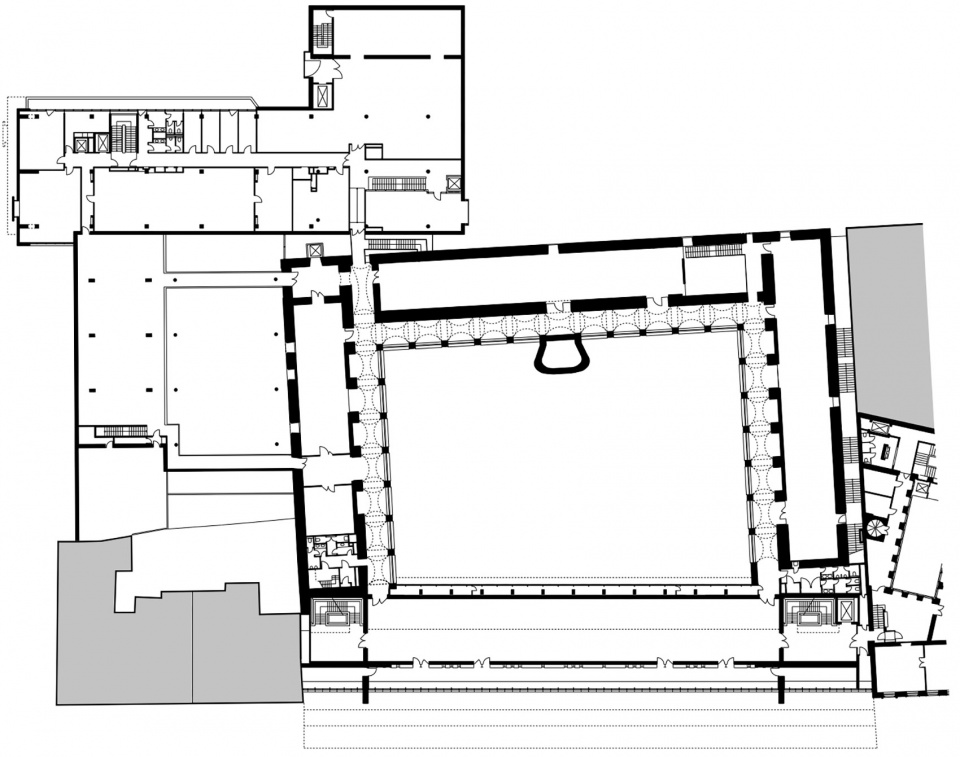 reconstruction and completion of the slovak national gallery by architekti b k p s