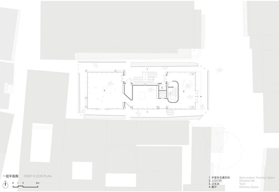 首层平面图 Ground floor plan ©迹·建筑事务所TAO