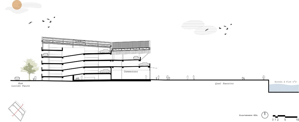 Parking bassins a flots Bordeaux by Ferrier Marchetti Studio