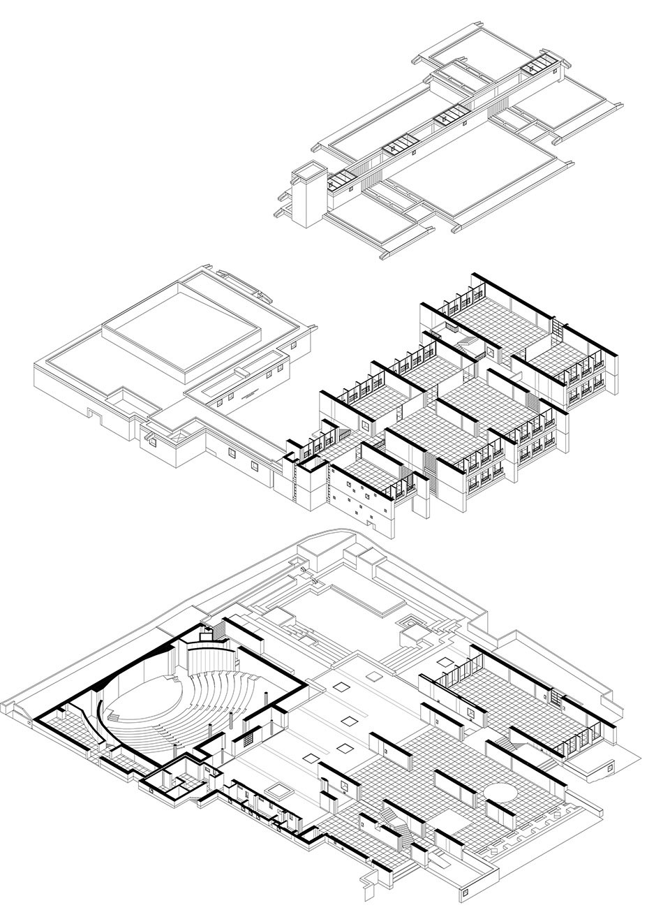 CEPT University Foundation Hall, Lecture Hall and Kund by CCBA
