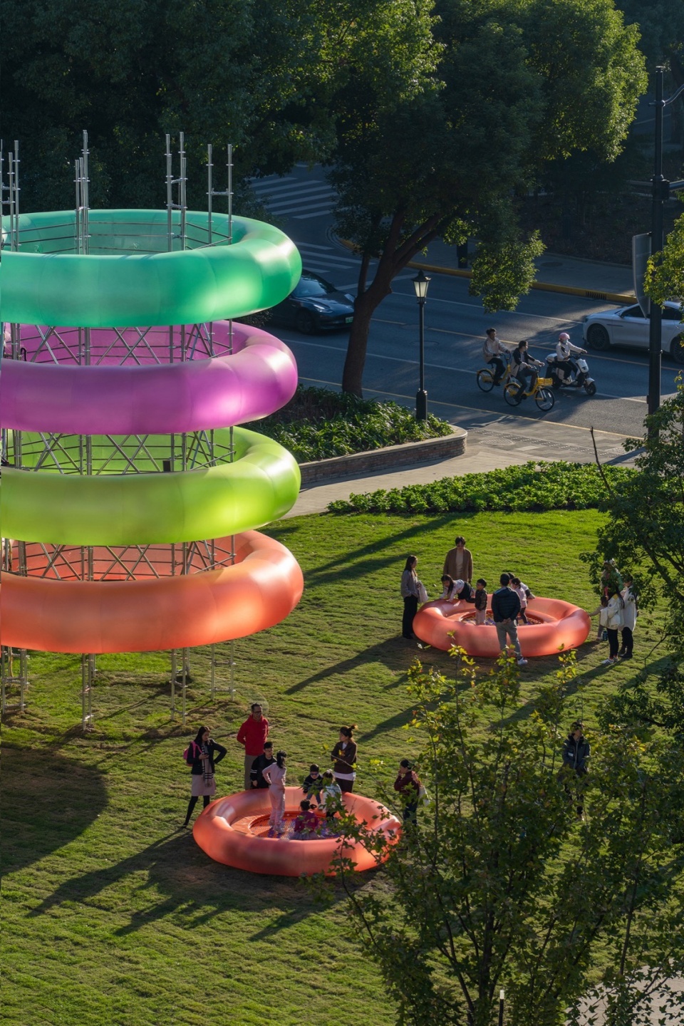 public art installation jump urban generator by daxing jizi design