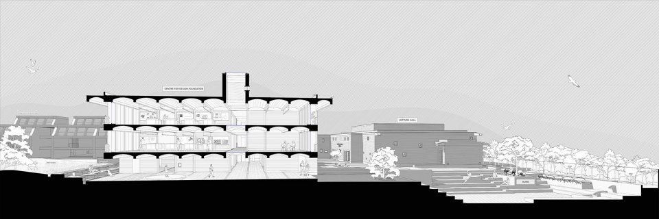 cept university foundation hall lecture hall and kund by ccba designs