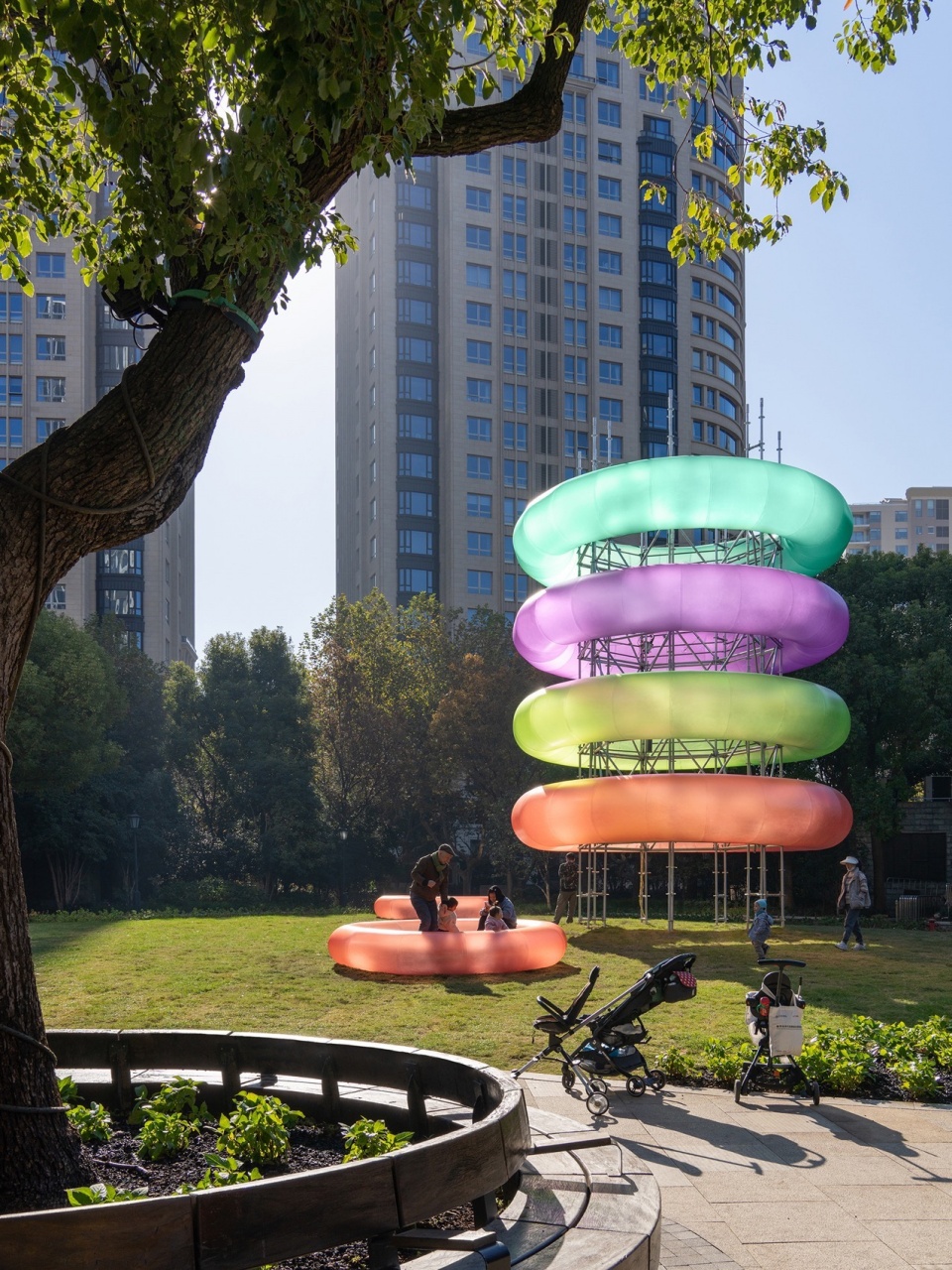 public art installation jump urban generator by daxing jizi design