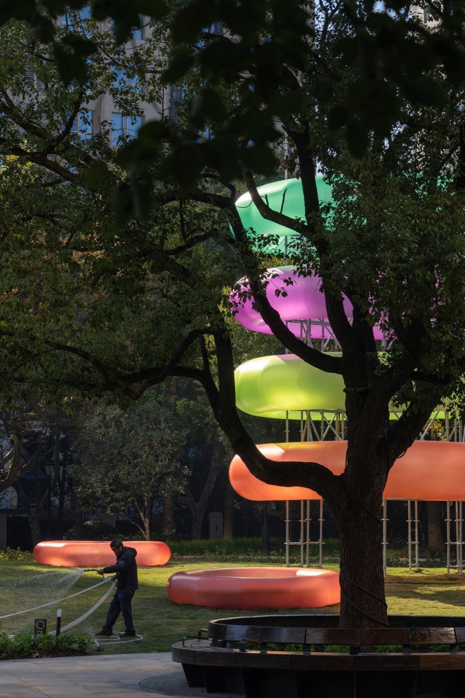 public art installation jump urban generator by daxing jizi design