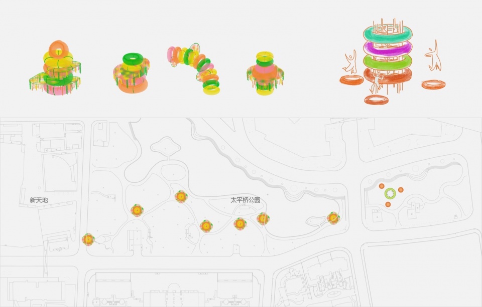 public art installation jump urban generator by daxing jizi design