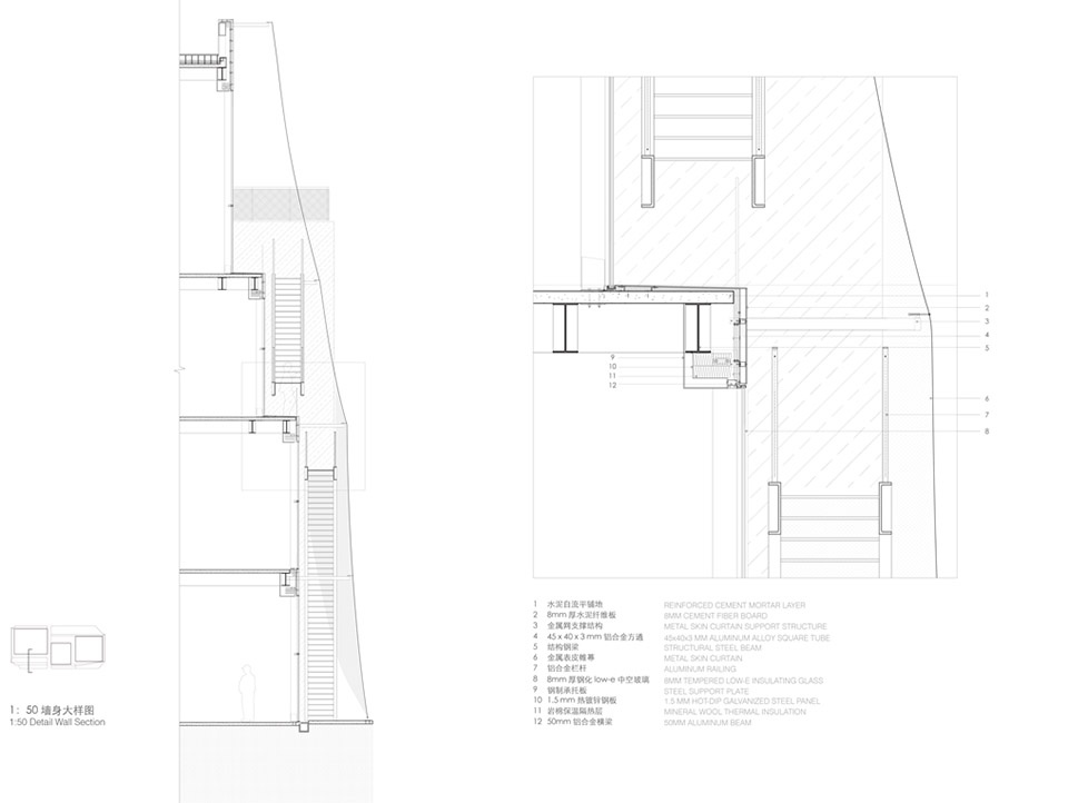 墙身大样图 Detail wall section ©迹·建筑事务所TAO