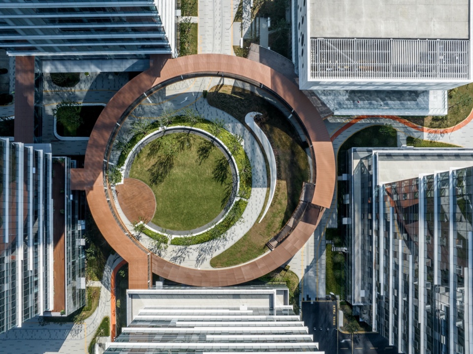 环廊鸟瞰图 ©张超 sipurd modern service industrial park by re studio