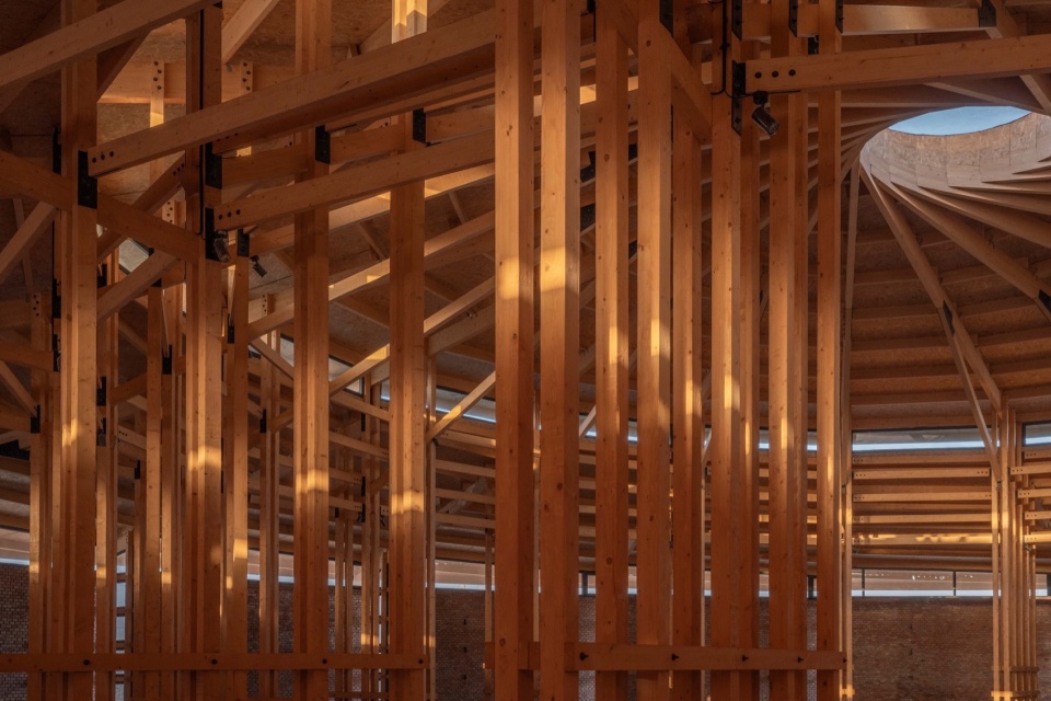 结构局部 © 金伟琦 prepared rehmannia root crafts exhibition hall by luo studio