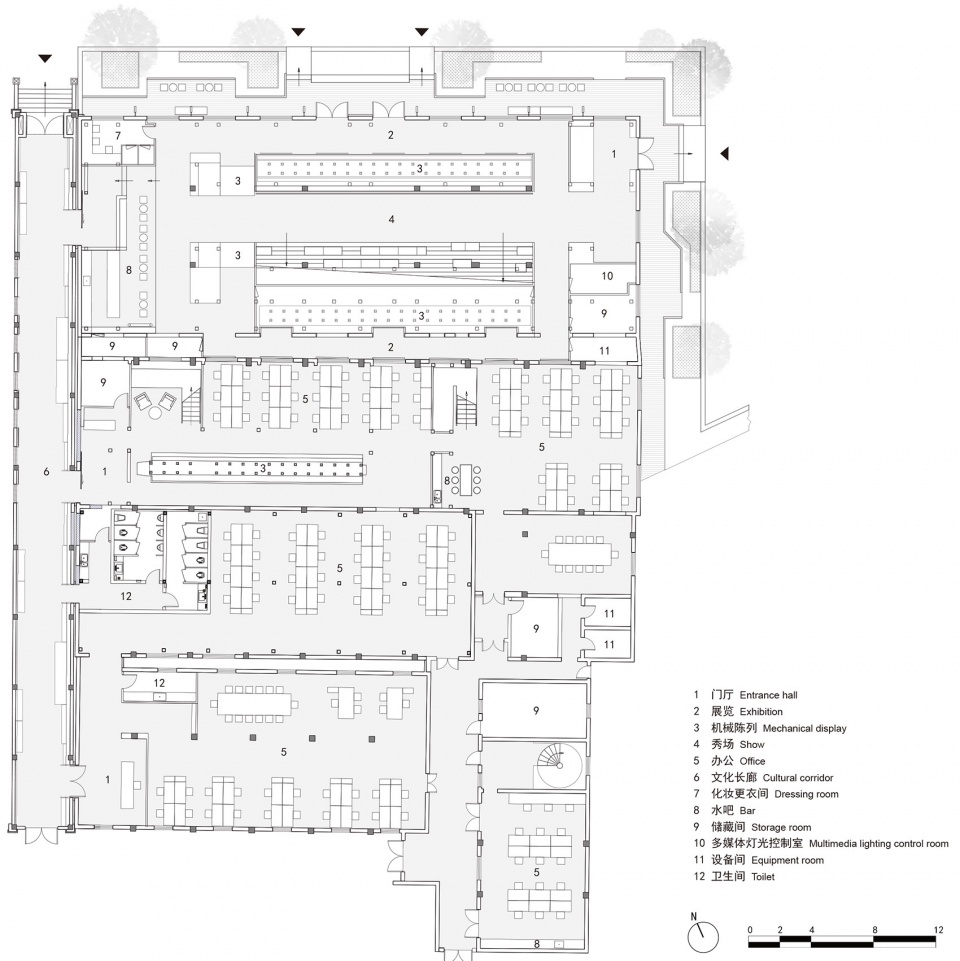 一层平面图Ground floor plan@@平介设计 Parallect Design