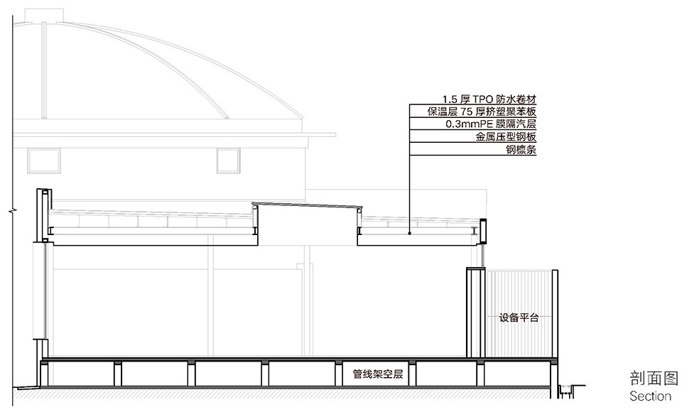 光隙画廊剖面 艺合境建筑设计 grand granary bookstore of librairie avant garde 拷贝