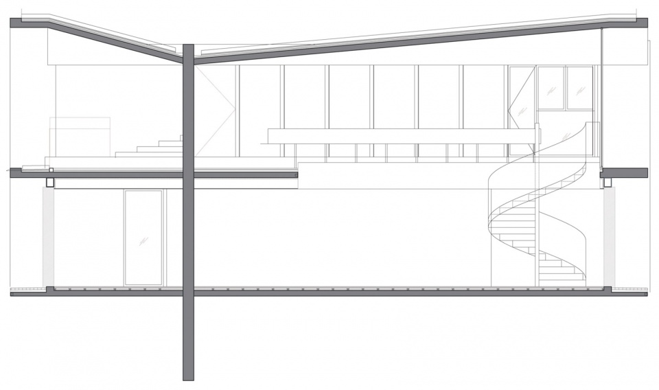 剖面 rural community funded library by in place studio