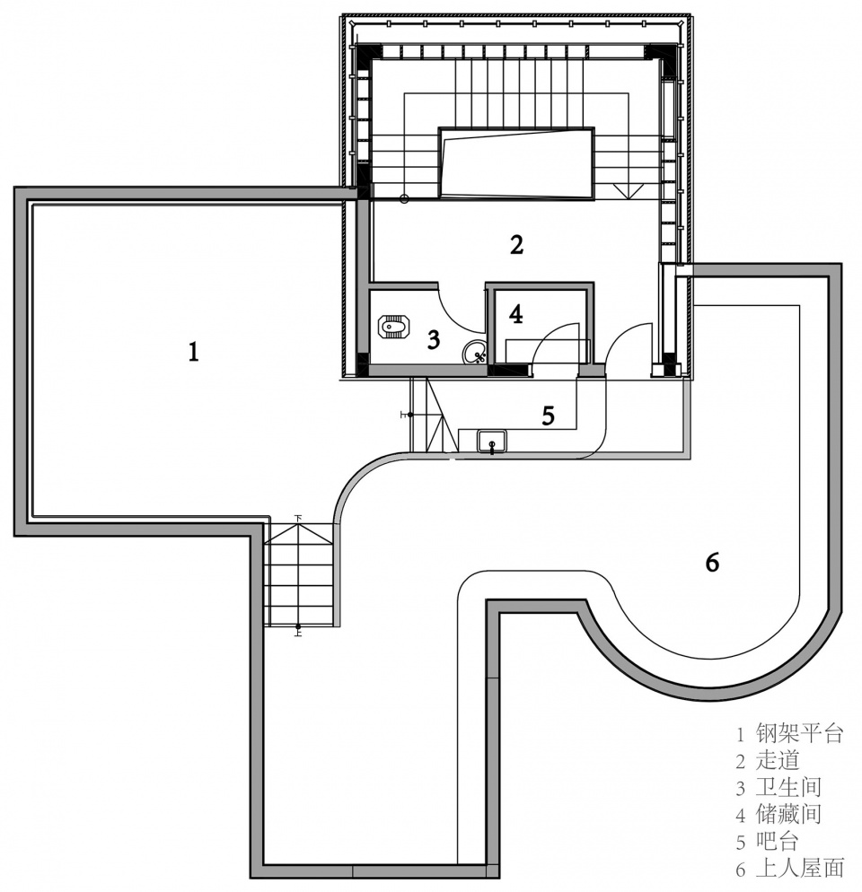 屋顶平面图 Roof Plan reef book tower by wildurban architects