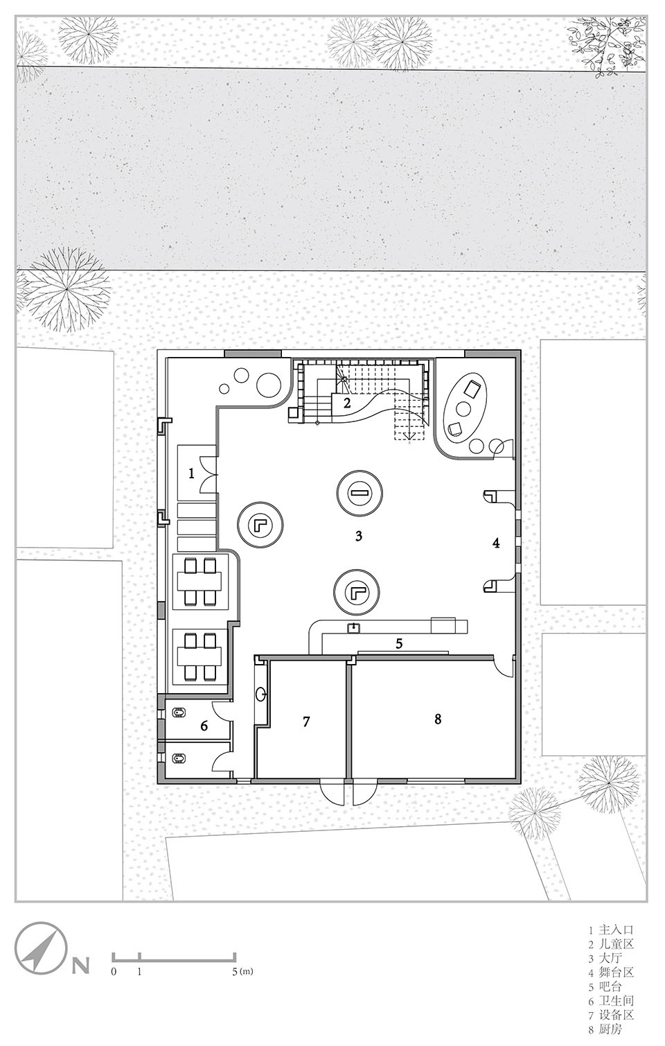 首层平面图 Ground Floor Plan reef book tower by wildurban architects