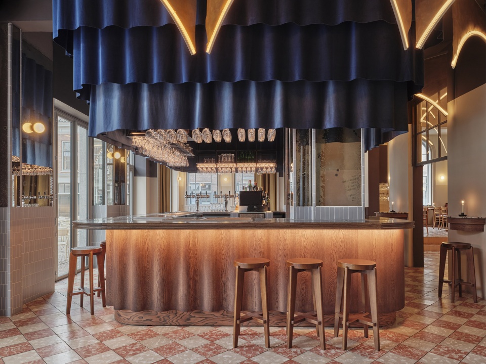 all day brasserie cinema spaces by studio modijefsky