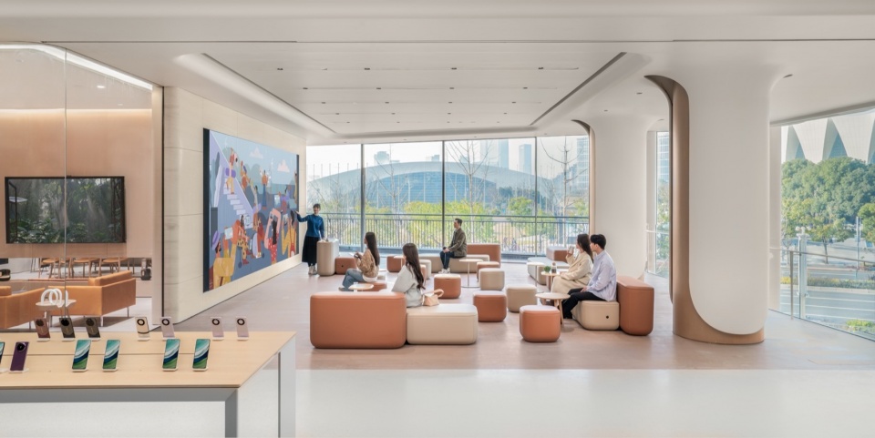 new flagship store for huawei in shanghai by unstudio