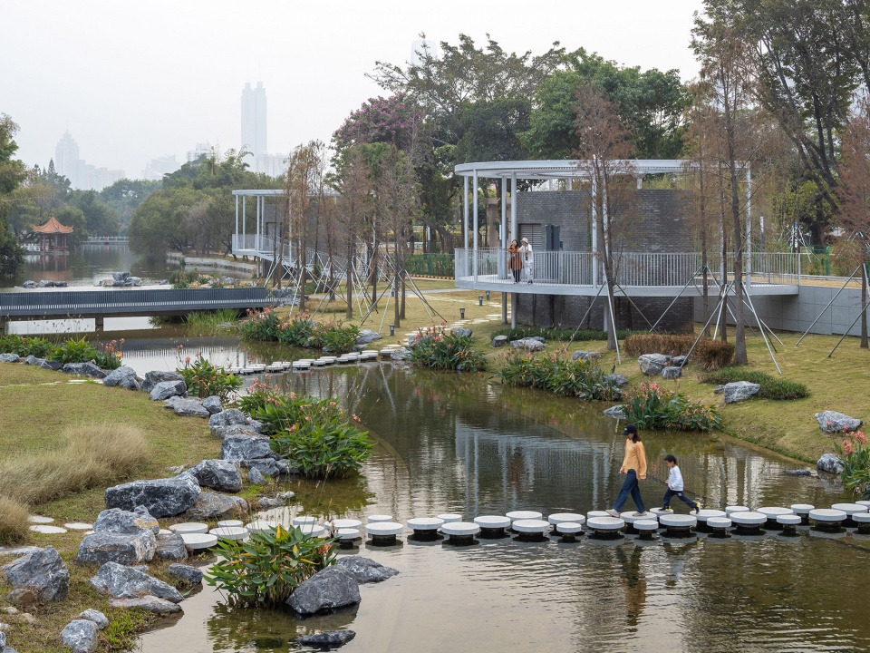 Landscape Design for Shenzhen Lotus Water Culture Base and Ground Level of Honghu Park Water Purification Plant China by NODE