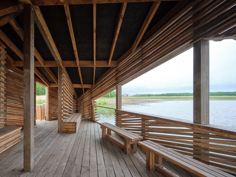 piilokoju floating birdwatching hideout by studio puisto architects