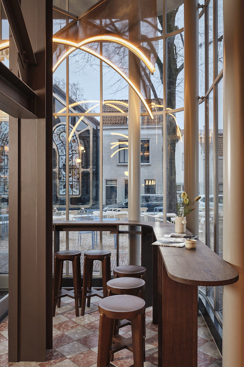 all day brasserie cinema spaces by studio modijefsky