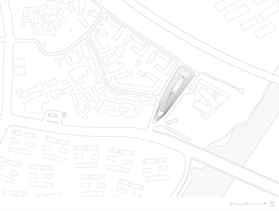 The Big Barn Town Center of Yu Niao Liu Su by Atelier Deshaus