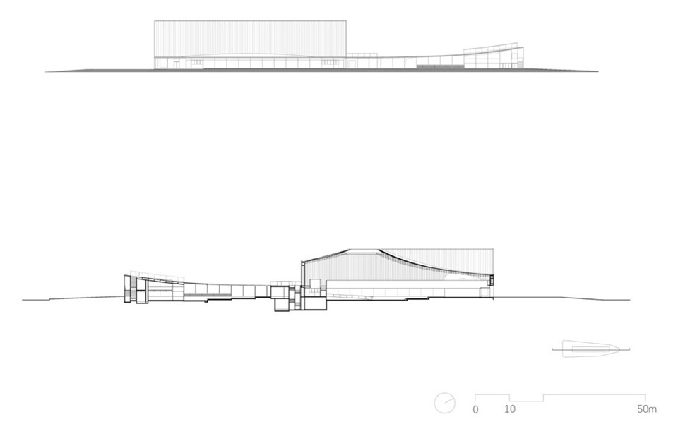 The Big Barn Town Center of Yu Niao Liu Su by Atelier Deshaus