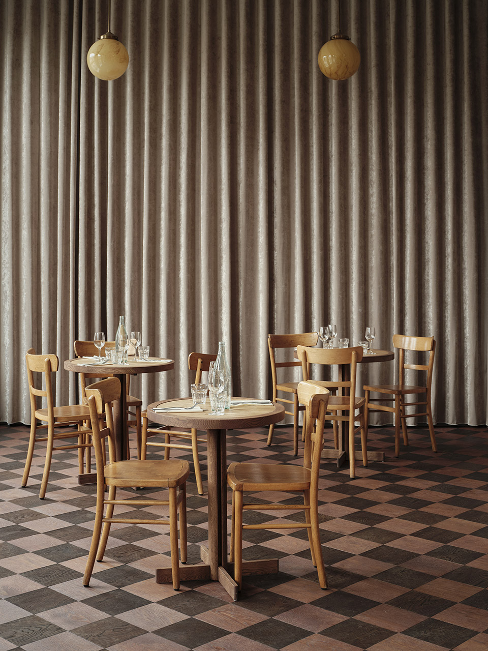 all day brasserie cinema spaces by studio modijefsky