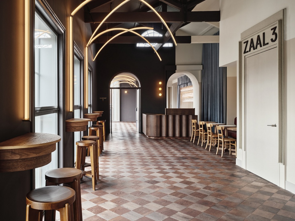 all day brasserie cinema spaces by studio modijefsky