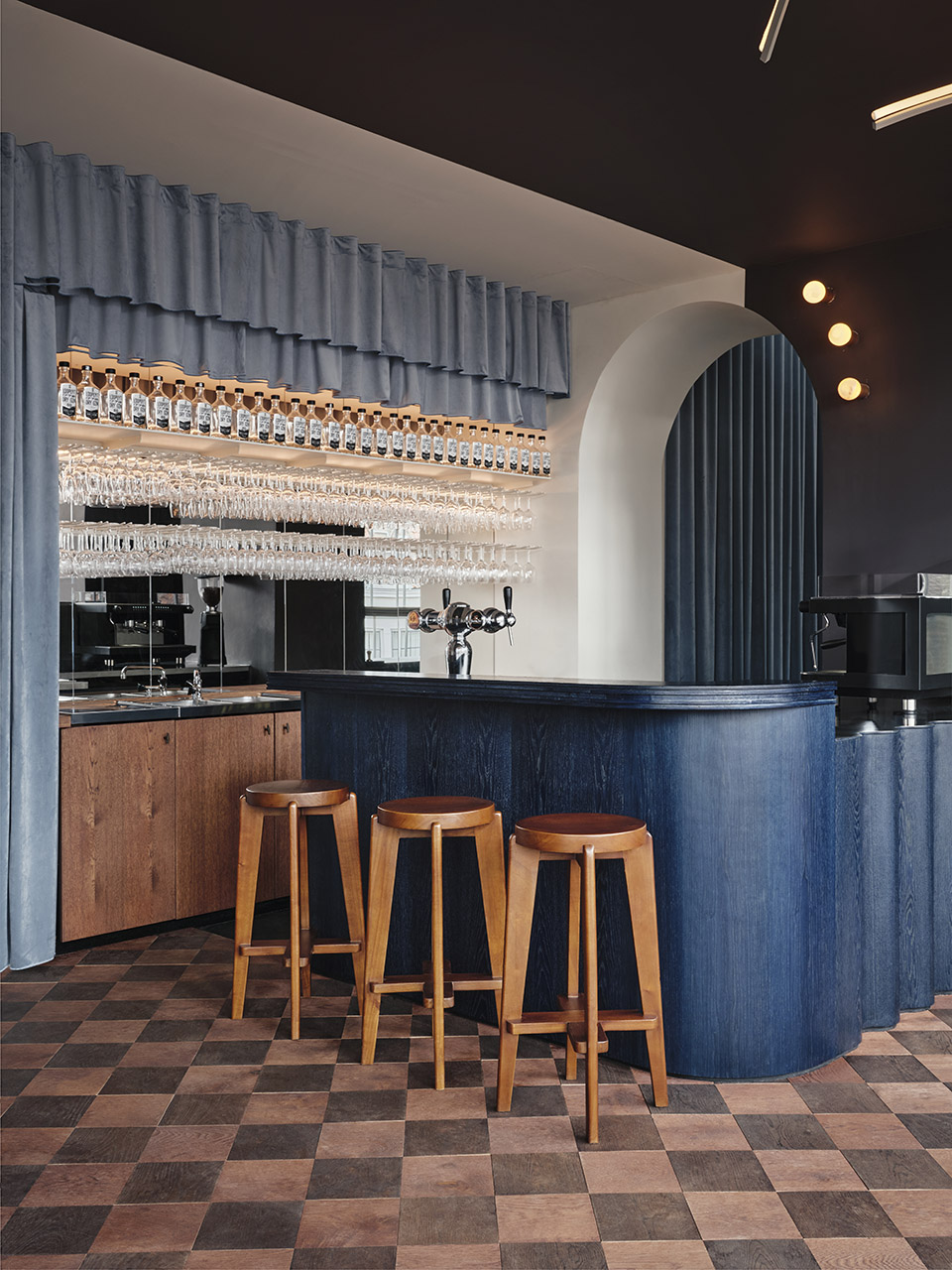 all day brasserie cinema spaces by studio modijefsky