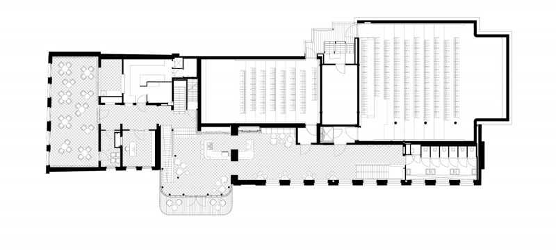 all day brasserie cinema spaces by studio modijefsky