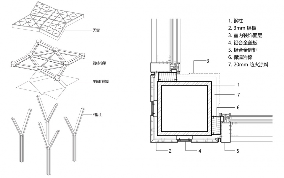 Y形柱与天窗 Y shaped column and skylight 拷贝