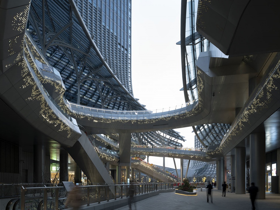 shanghai west bund international ai tower plaza by nikken sekkei ltd