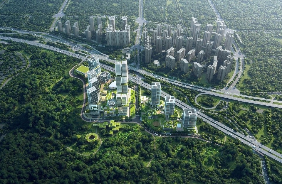 建筑产业生态智谷总部基地城市设计、建筑设计、室内及景观设计