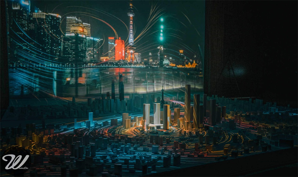 上实中心沙盘立体光雕投影 SIIC CENTER PROJECTION MAPPING