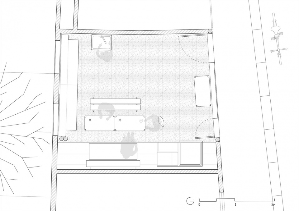 功能平面 Plan ©CASE PAVILION hangover teashop by case pavilion