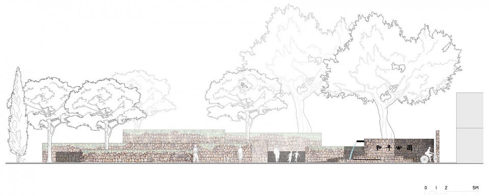 南立面 renovation of peace parks gate 6 entrance on tianbao road by atelier z