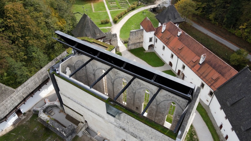 covering the remains of the church of st john the baptist in the zice charterhouse by medprostor
