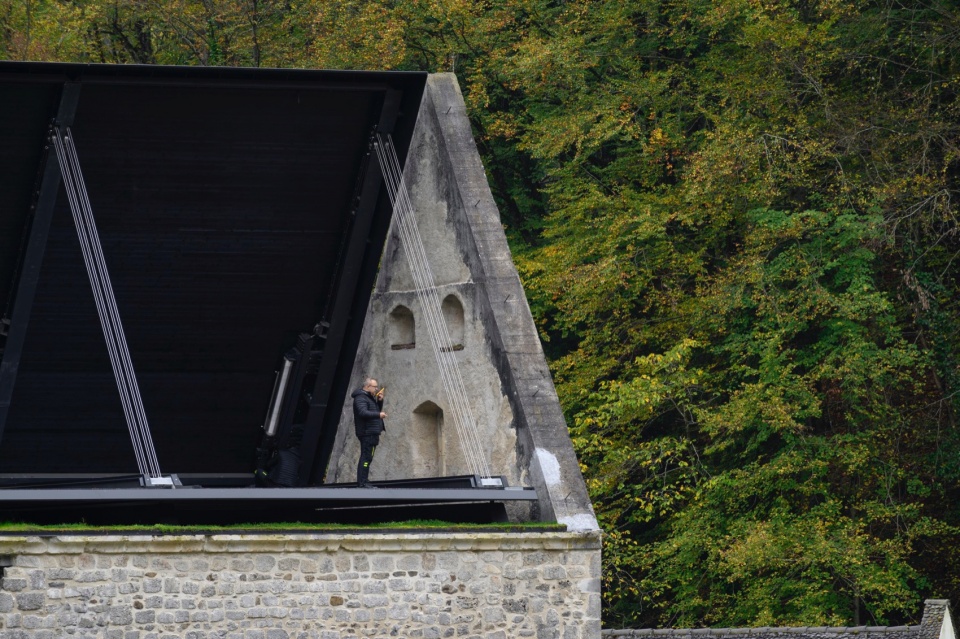 covering the remains of the church of st john the baptist in the zice charterhouse by medprostor