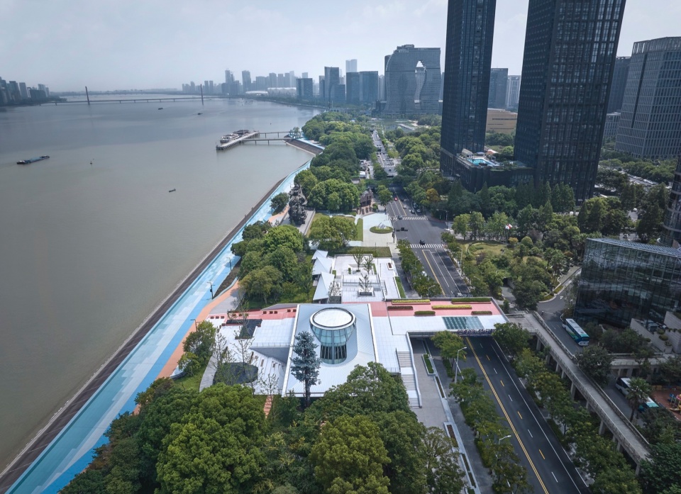 hangzhou riverfront public space·the jianshi station the tingyun station by original design studio of tongji architectural design group c...