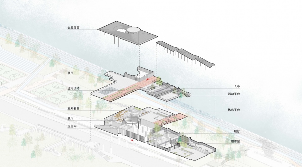 hangzhou riverfront public space·the jianshi station the tingyun station by original design studio of tongji architectural design group c...