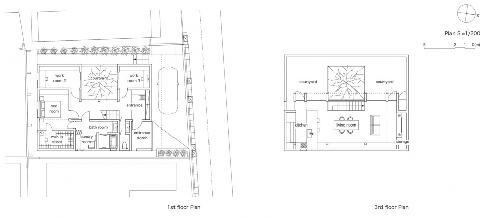 Courtyard House without Second Floor by Takuro Yamamoto Architects