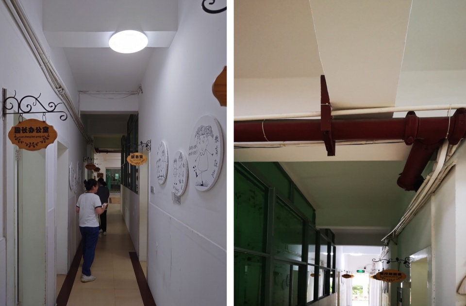 走廊原状 ©对角线建筑 Childrens Home Haibei Kindergarten Renovation DJX Design