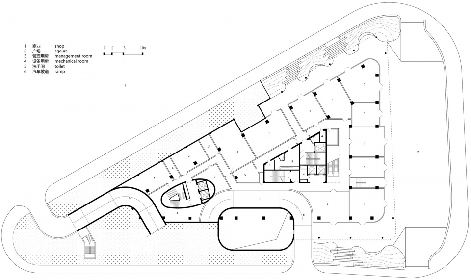 B1 Plan jinan huizhong starry center by sup atelier of thad