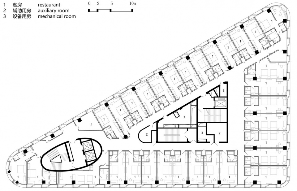 Hotel Floor Plan jinan huizhong starry center by sup atelier of thad 拷贝