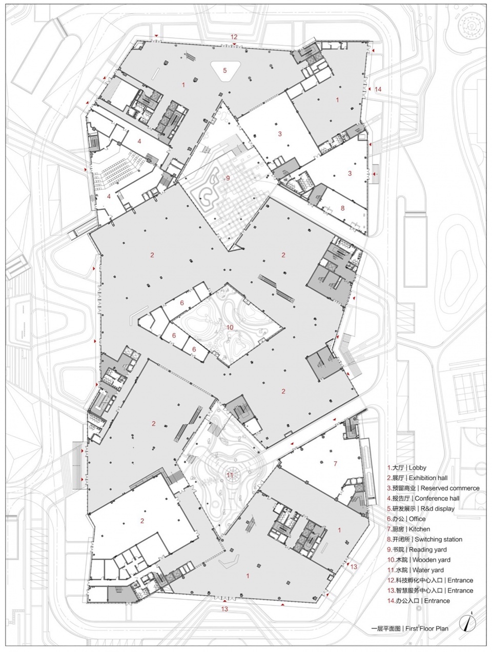 一层平面 First floor plan ©零壹城市LYCS nxa
