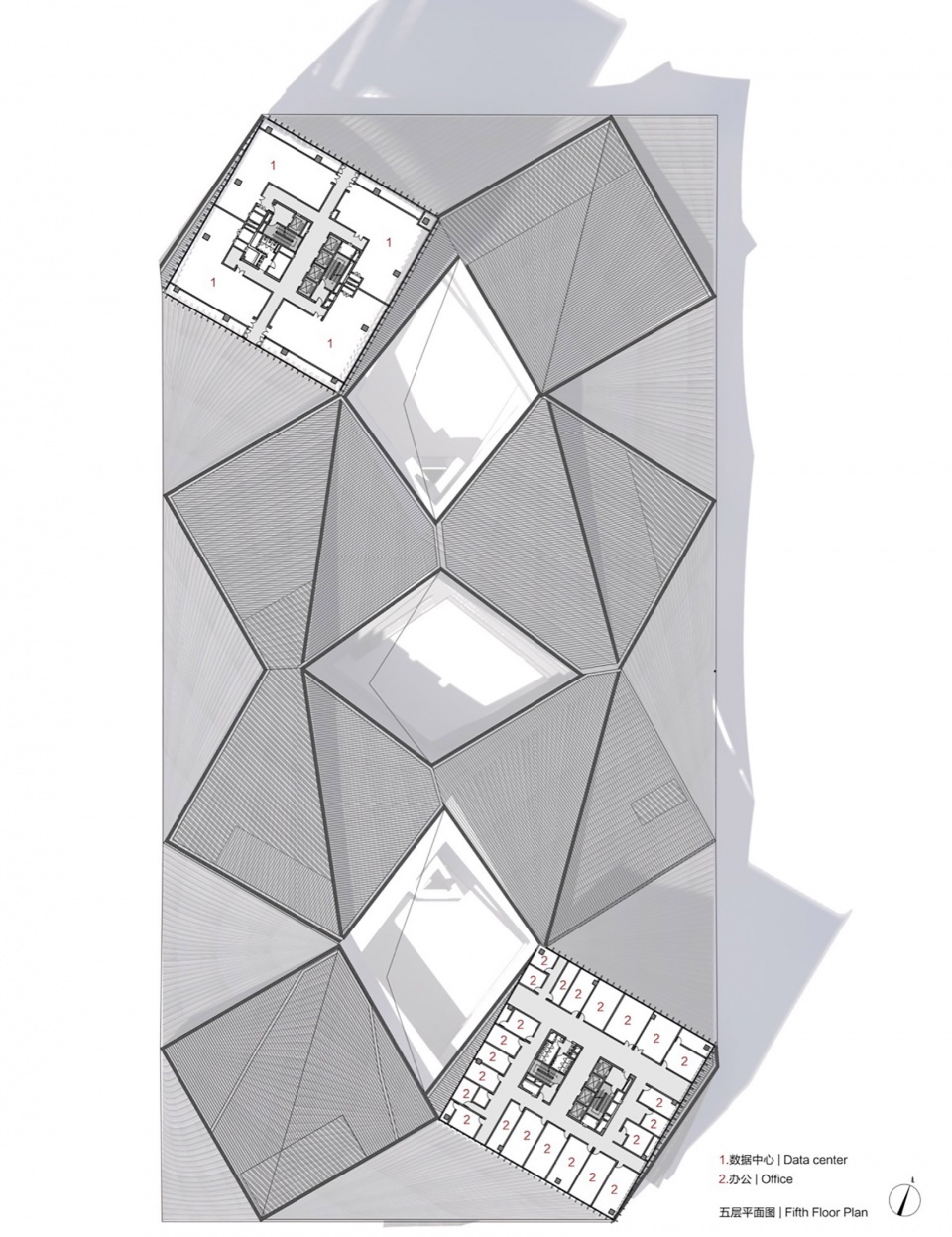 五层平面 Fifth floor plan ©零壹城市LYCS dii