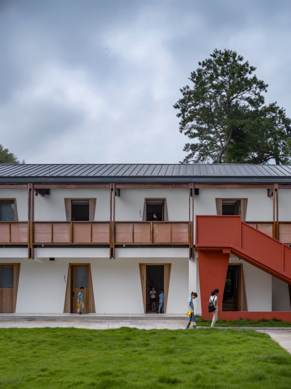 学生宿舍立面 摄影:吴清山 transformation and regeneration of sunao primary school by zaozuo architecture studio