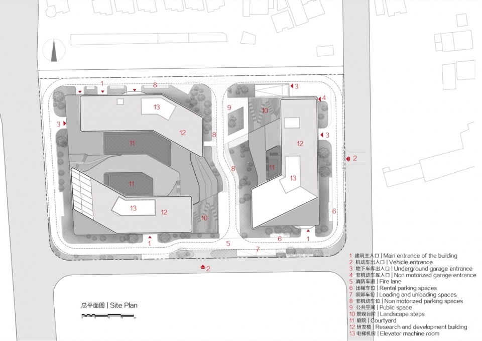 总平面图 Site plan ©零壹城市 LYCS