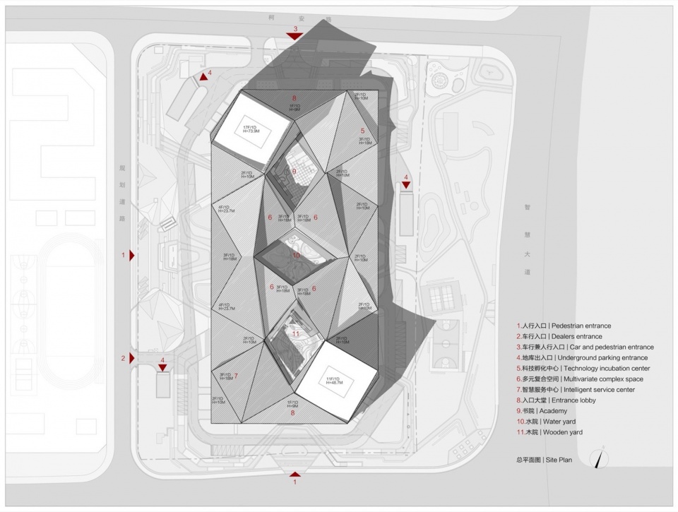 总平面图 Site plan ©零壹城市 LYCS p4q